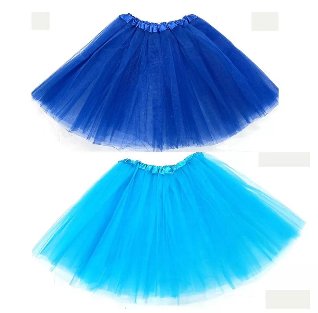 Blue TUTU Skirt Adult Kids Fancy Dress Costume Party Halloween Dance School