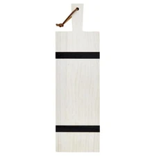 Charcuterie Wood Board Serving Black Stripe Platter 22 in L x 6.5 in W Pack of 2
