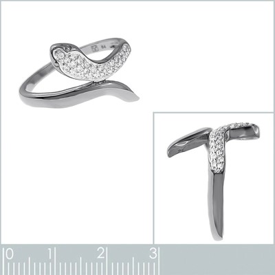 Bague Réglable Argent 925 Sertie De Zircons - Taille 56 - Neuf Avec étiquettes