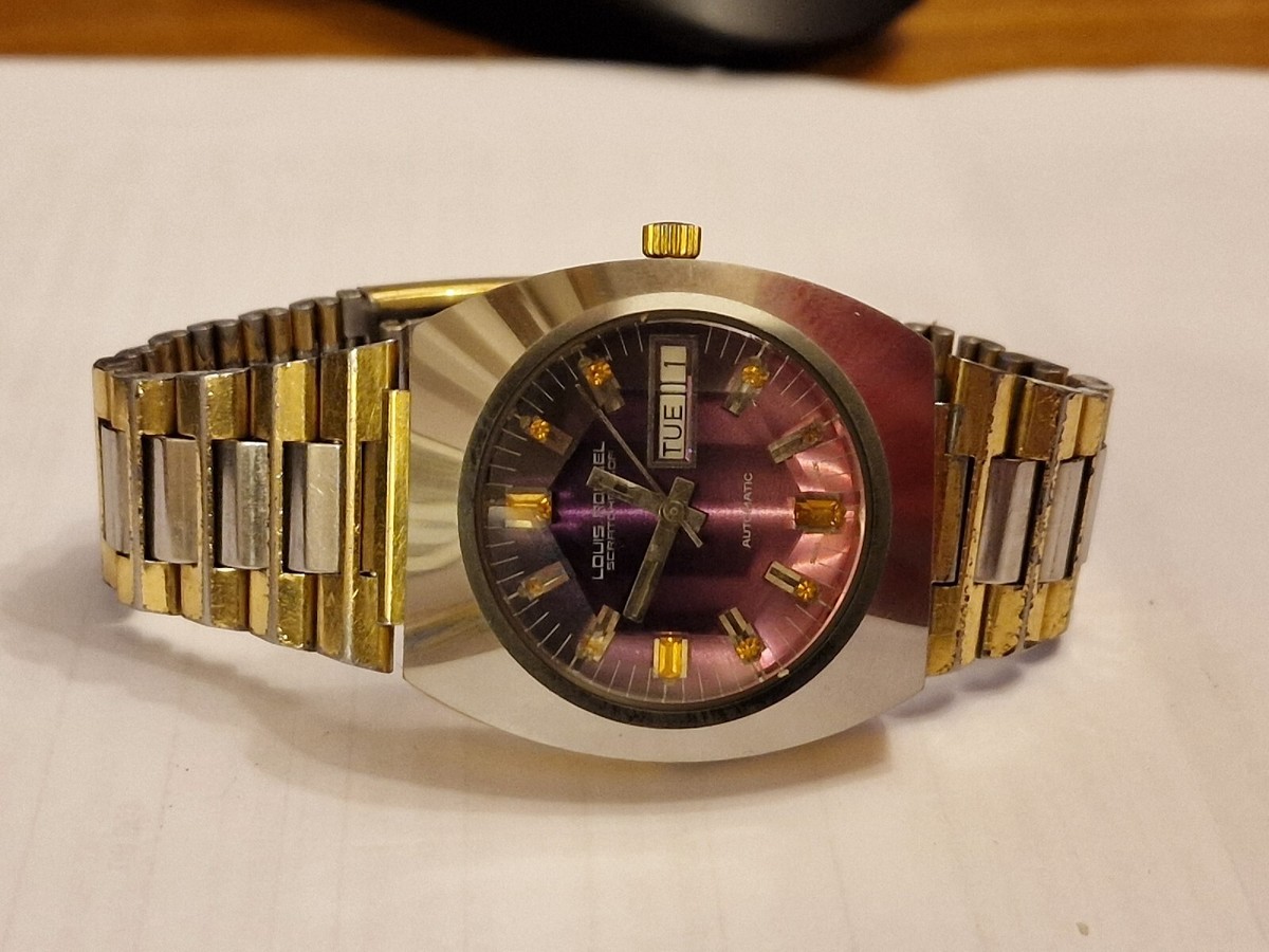 Rare Louis Rossel Automatic Mens Watch Ref 7724. View 6