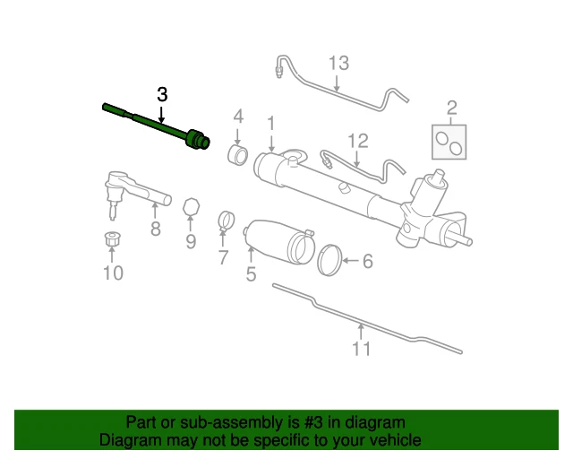 NOS Genuine GM Steering Linkage Inner Tie Rod Kit 15944072 - Image 2 of 4