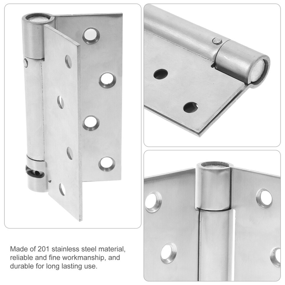 2 Pcs Door Spring Self Closing Hinge Garage Hinges Selfclosing eBay