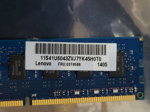 SK HYNIX HMT351U6EFR8C-PB PC3-12800U-11-12-B1 2RX8 4GB RAM (IN12S1B4) - Picture 3 of 4