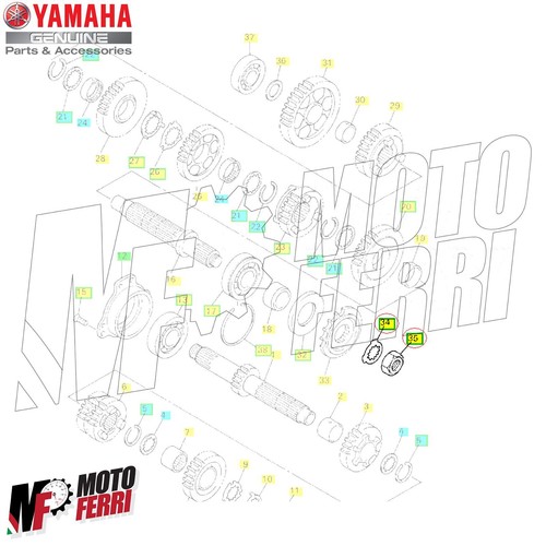 MF5305 Tuerca + Arandela Piñón Original Yamaha XTZ Super Teneré 750 1989 / 1995 - Imagen 4 de 5