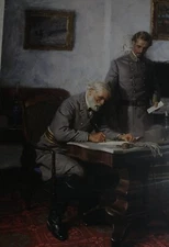 Tom Lovell Print - Surrender At Appomattox - opened Edition Print