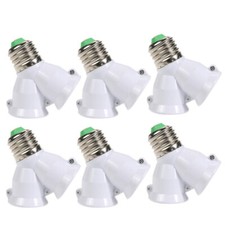 2/4/6x Lamp 2in1 E27 Socket Splitter Adapter Light Double Bulb Base Stand Holder