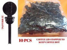 10 Coffee Stix Stirrer/ Plug 55mm Stixtogo Lid Stopper Cup Tea Cafe Takeaway 