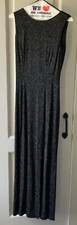 Betsy & Adam Black And Silver Glitter Evening Gown 5-6