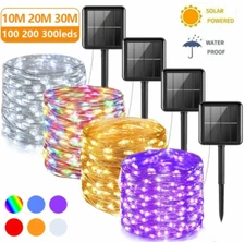 Solar Fairy Christmas Lights Outdoor String Lights Tree Waterproof Garden Decor 