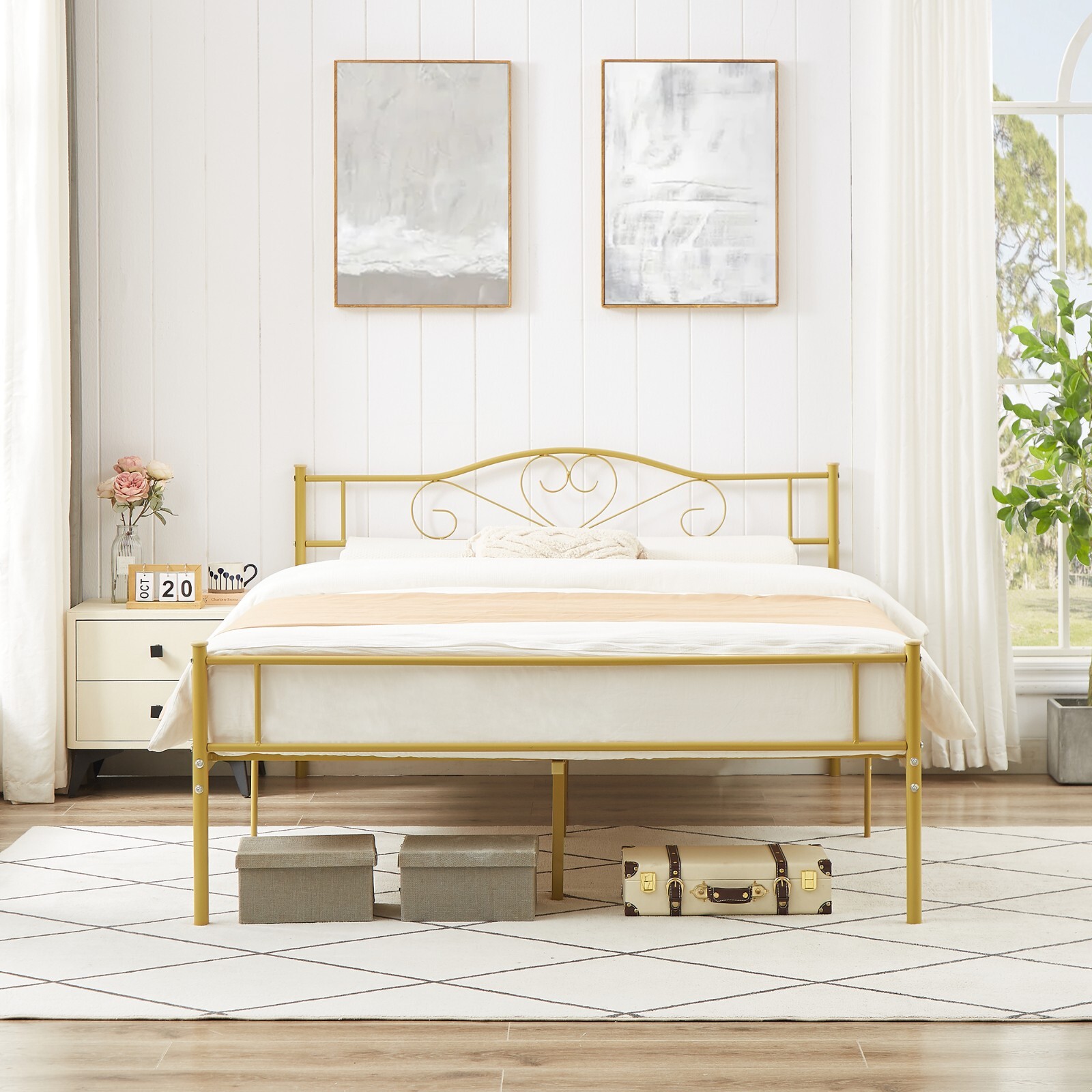 Steel Slats Support With Headboard And Footboard