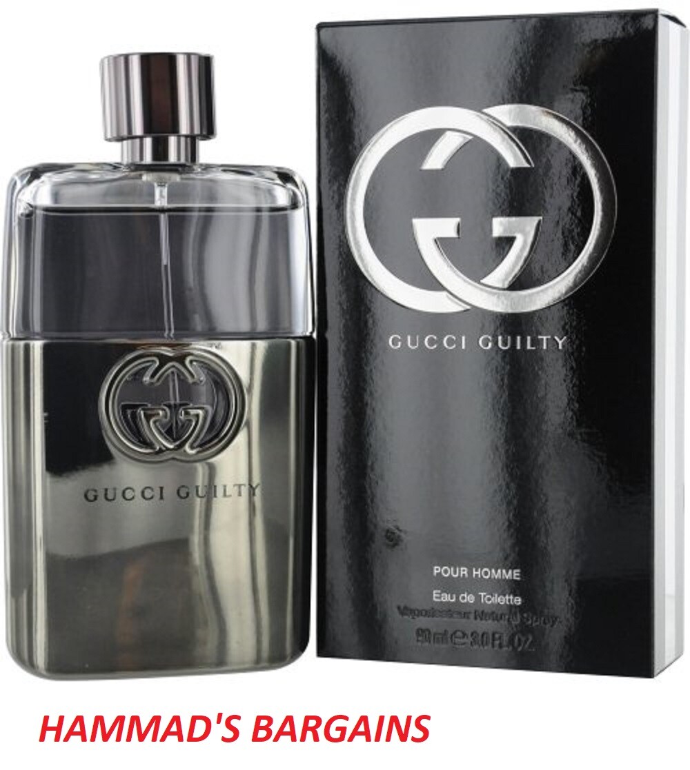 GUCCI GUILTY POUR HOMME EDT 3.0 OZ / 90 ML FOR MEN (NIB