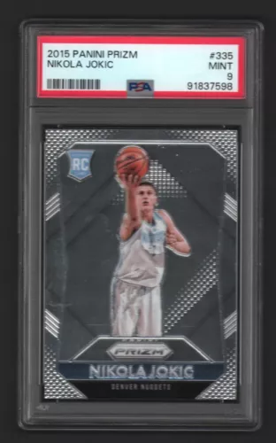 Nikola Jokic Nuggets 2015-16 Panini Prizm #335 Rookie Card Rc PSA 9 Mint  x598