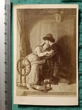 Pair of Lovers Antique Photo Reproduction Painting Alexander Bida 1823-'95 Vintage