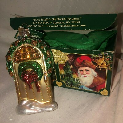 Merck Old World  Christmas 2001 Welcome Home Christmas Ornament NIB