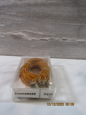 Qty. 10 NOS Fleischmann 9401 Power Connecting Clip Wire N Gauge in Box