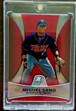 2010 Bowman Platinum Miguel Sano Red Refractor # 25/25 
