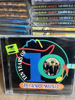 LA MAFIA,  TEN YEARS IF TEJANO MUSIC ROMANTICAS CD SELLADO, SONY DISCO 