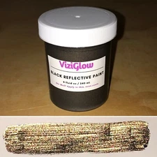 Black Reflective Paint - 8 oz - high-visibility, reflective, outdoor use