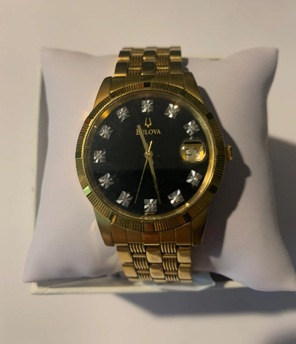 Bulova gold cheap tone watches