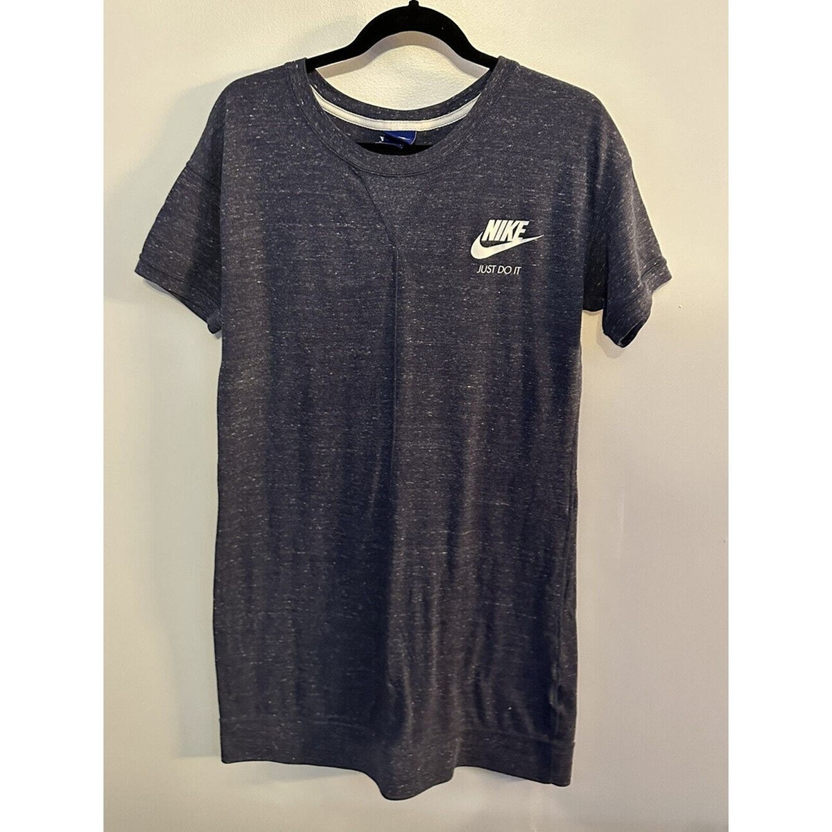 blue nike t shirt dress