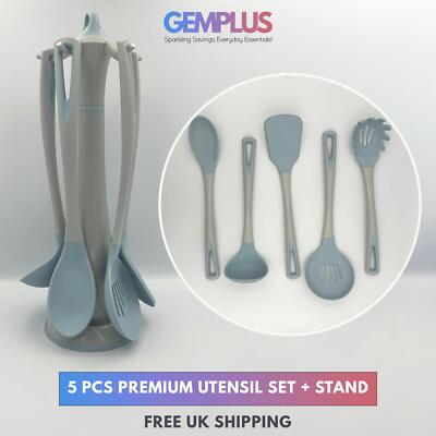 GEM+ | Premium 5-teiliges Silikon-Utensilien-Set - hitzebeständig