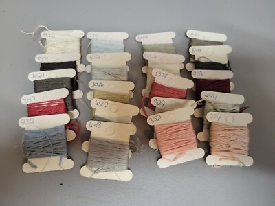 Vintage Embroidery Floss Thread on Cards (20)