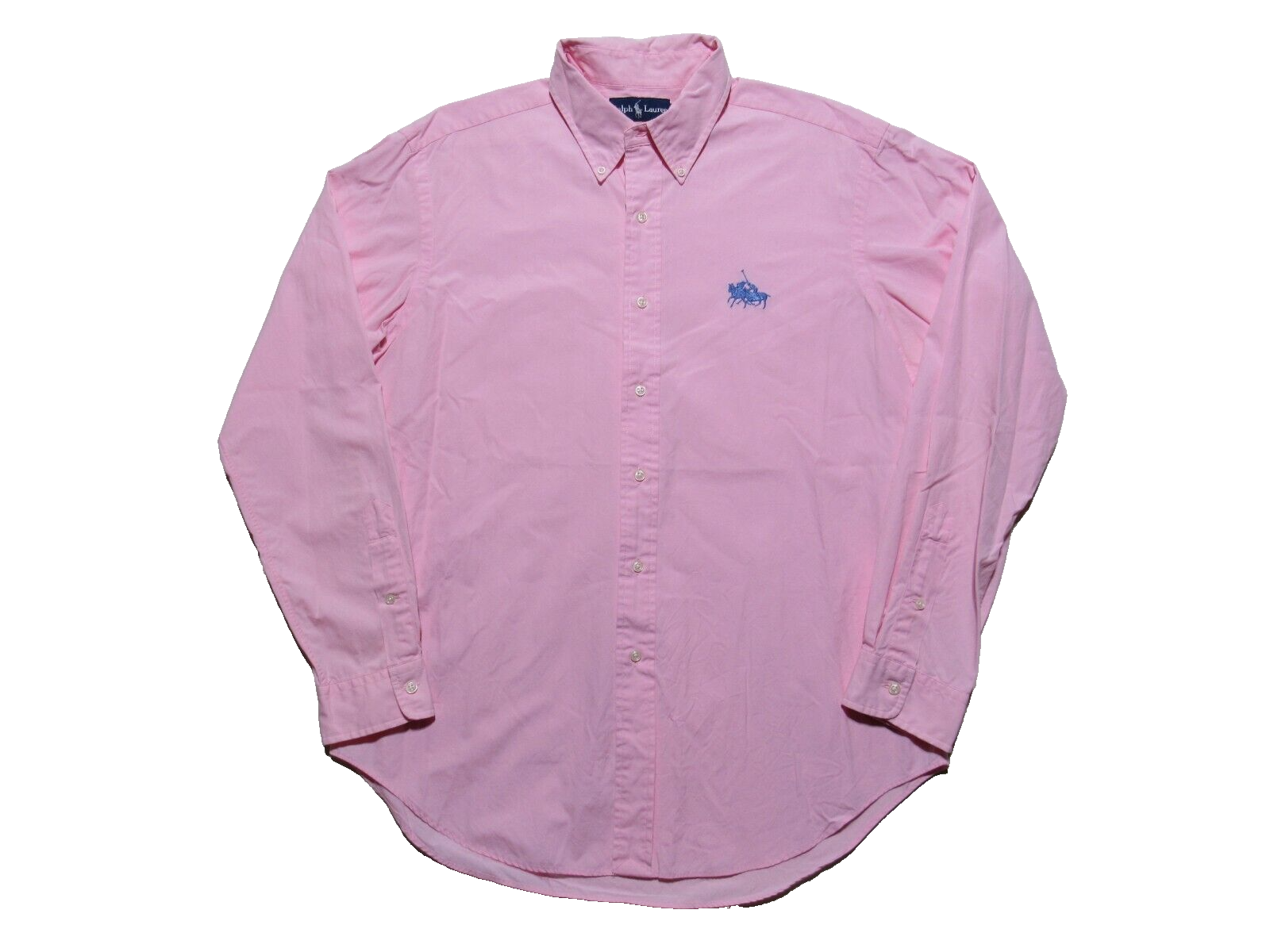 Polo Ralph Lauren Oxford camicia rara doppio pony logo uomo grande vestibilità classica rosa