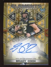 Brady Cook 2024 Bowman University Auto Elements of the Game #ETG-BC Serial #d/50