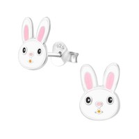 1 Paar Ohrringe Ohrstecker 925 Sterling Silber Mit Hasenkopf
