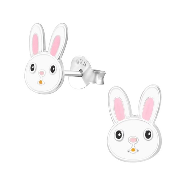 1 Paar Ohrringe Ohrstecker 925 Sterling Silber Mit Hasenkopf-image