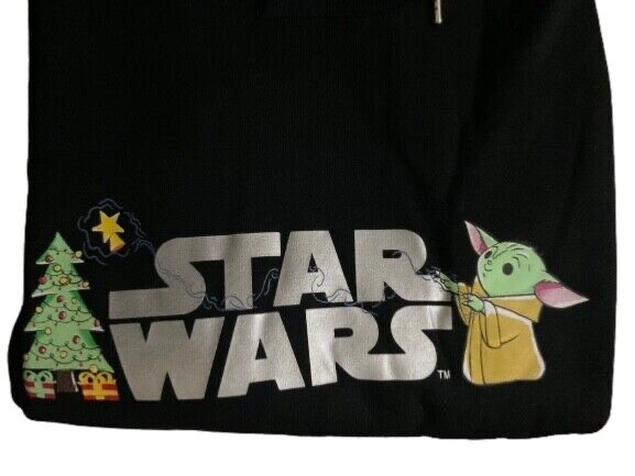 Disney Star Wars Christmas Tree Print Baby Yoda Front Pocket Men Hoodie image 3