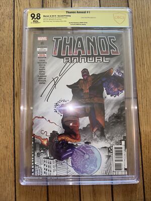 Marvel Comics Thanos Annual #1 - 9.8 CBCS - 2nd Print - Signed by Donny Cates