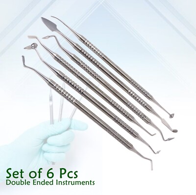 6 Composite Dental Set Filling instruments GERMAN STAINLESS CE