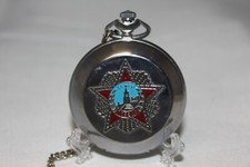 Men's RUSSIAN Pocket Watch MOLNIJA. WWII Theme. Manual Wind. Keeping Time