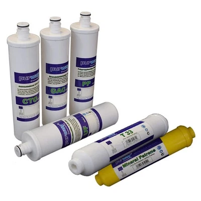 PURWAY CRYSTAL GROUP® Juego de filtros de ósmosis repuesto completo para PUR Booster Quick 7