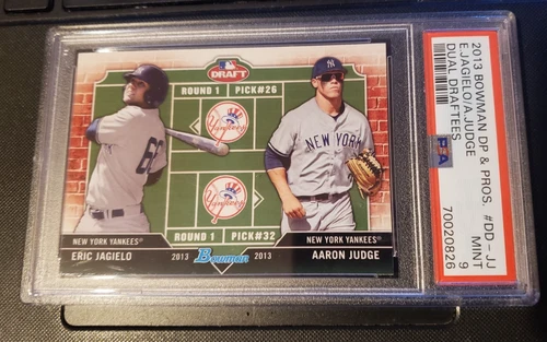 2013 Bowman Draft Picks & Prospects DUAL DRAFTEES -AARON JUDGE / CLARKIN PSA 9