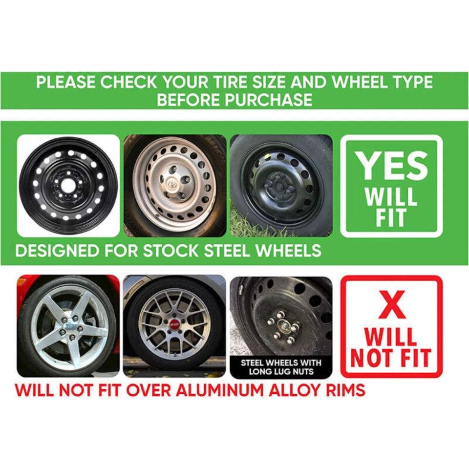 16" Wheel Covers Snap On Hub Caps fit R16 Tire & Steel Rim For Volkswagen Jetta - Image 4 of 4