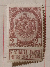 Belgique 1 timbre n° 55 avec vignette attenante partiellement détachée Neuf *