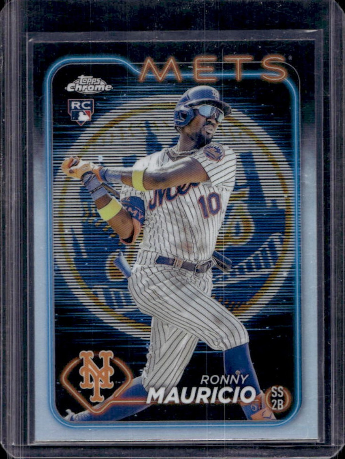 2024 Topps Chrome Ronny Mauricio RC Lightboard Logo Refractor Rookie #28 Mets
