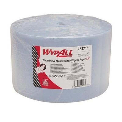 Kimberly-clark Wischtuch WYPALL L20 EXTRA+ 7317 L.ca.380xB.ca.235mm blau 2-lag.