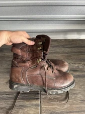 RED HEAD BONE DRY Boots Men 14 Wide Brown Leather Waterproof Hunting Work