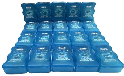 24 oral-b satin floss mint 5.5 yard each