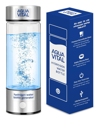 Aqua Vital Hydrogen Water Bottle 2026 Generator 16 Oz/470 Ml SPE-PEM Ionized H  