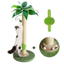 33'' Heavy Duty Cat Scratching Post Sturdy Sisal Scratcher w/ Groomer Ball T