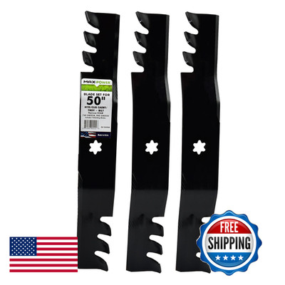 Maxpower 561545Xb 3-Blade Commercial Mulching Set For Many 50 Cut Mtd Cub Cadet