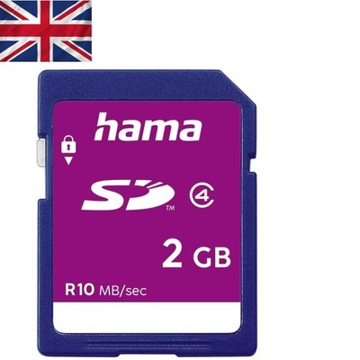 2GB Class 4 SD Karte mit 10MB/s Geschwindigkeits- & Schreibschutz - Ideal für Kameras