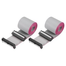 2 Pack IDC Connector Flat Ribbon Cable 34 Pins FC 2.54mm Pitch 1.5m Length