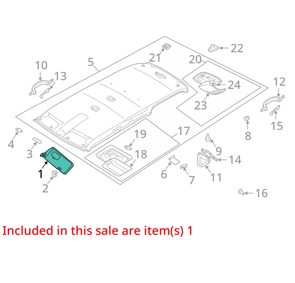 Espejo retrovisor derecho parasol pasajero Mitsubishi Montero 2001-2006 GLT1N Foto 3 de 4