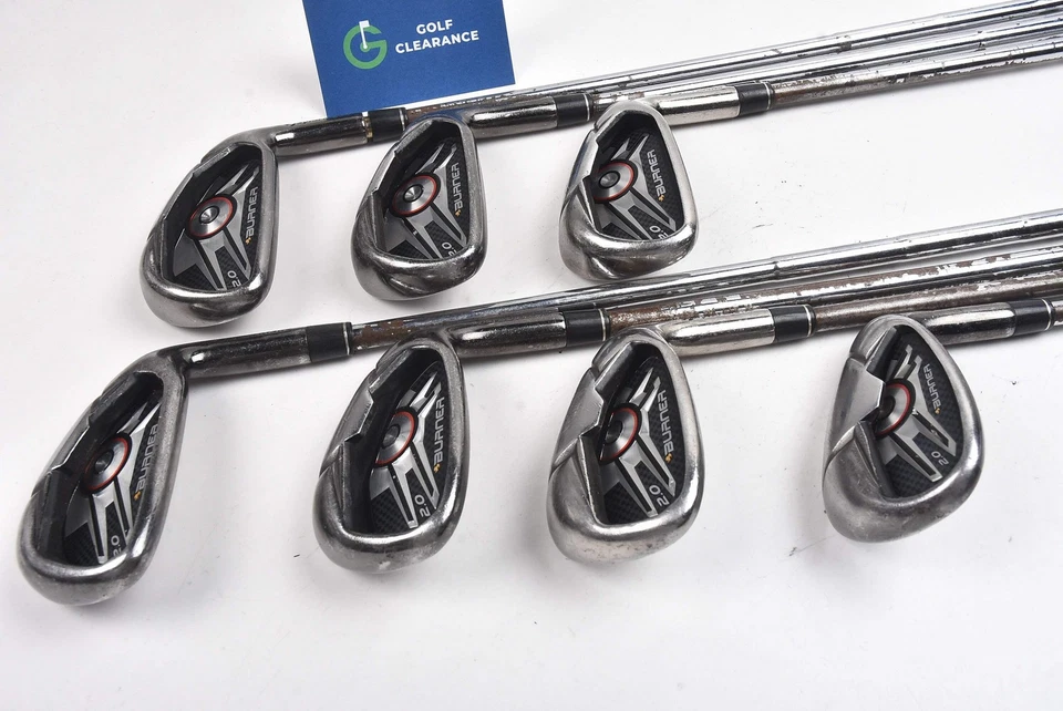 Taylormade Burner 2.0 Irons / 4-9i+SW / Stiff Flex KBS Tour Shafts - Image 2 of 4