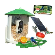 Smart Bird Feeder with Camera, 2K Live View AI Identify Birds Species with 